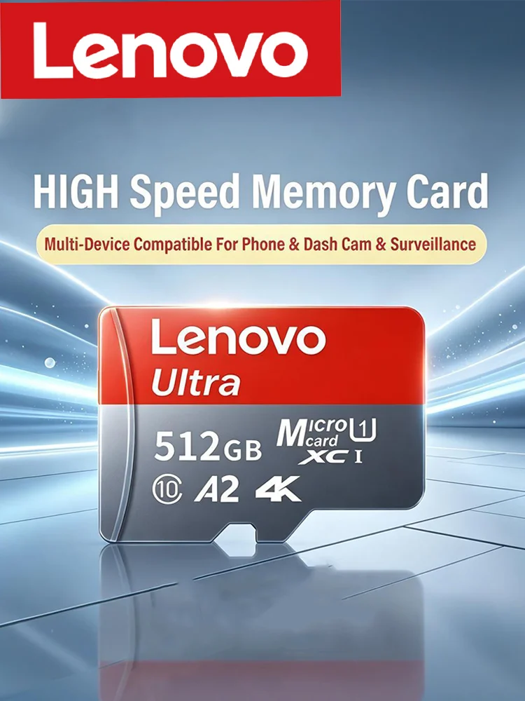 Lenovo SD-Karte Hochgeschwindigkeits-Micro-SD-Karte für Nintendo Switch 512GB 256GB 128GB 64GB U3 V30 Stabile Leistung SD-Speicherkarte