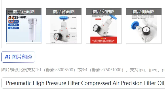Pneumatic High Pressure Filter Compressed Air Precision Filter Oil Water Separator QSLH- 08/10/15/20/25