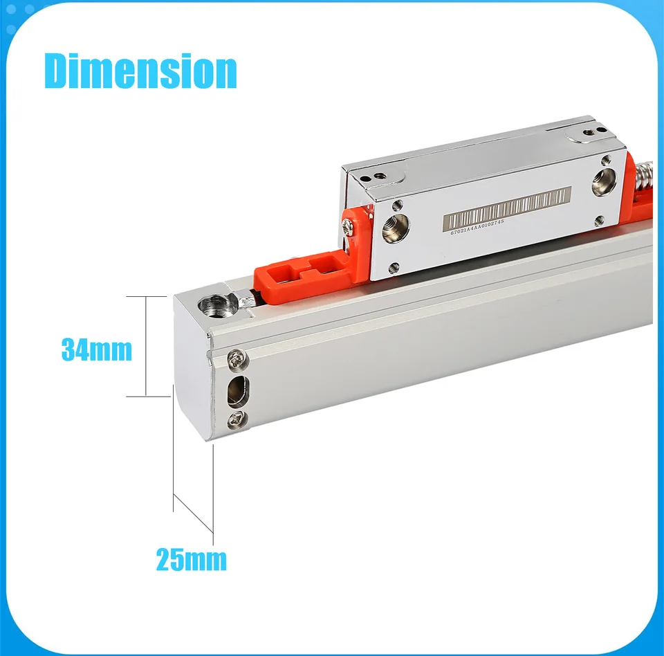 KA-200 Digitale Linearskala – 16x16 Mm Slim DRO, 0,005 Mm Auflösung, TTL, Hub 120–200 Mm