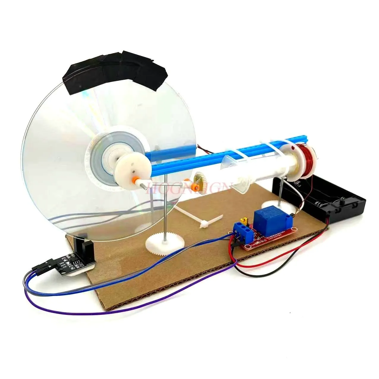 DIY Hand Assembled Model, Small Invention, Innovation, Student Competition, Electromagnetic Engine Experiment
