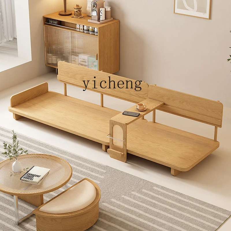 

ZC Nordic style sofa simple modern solid wood sofa living room technology cloth fabric sofa combination