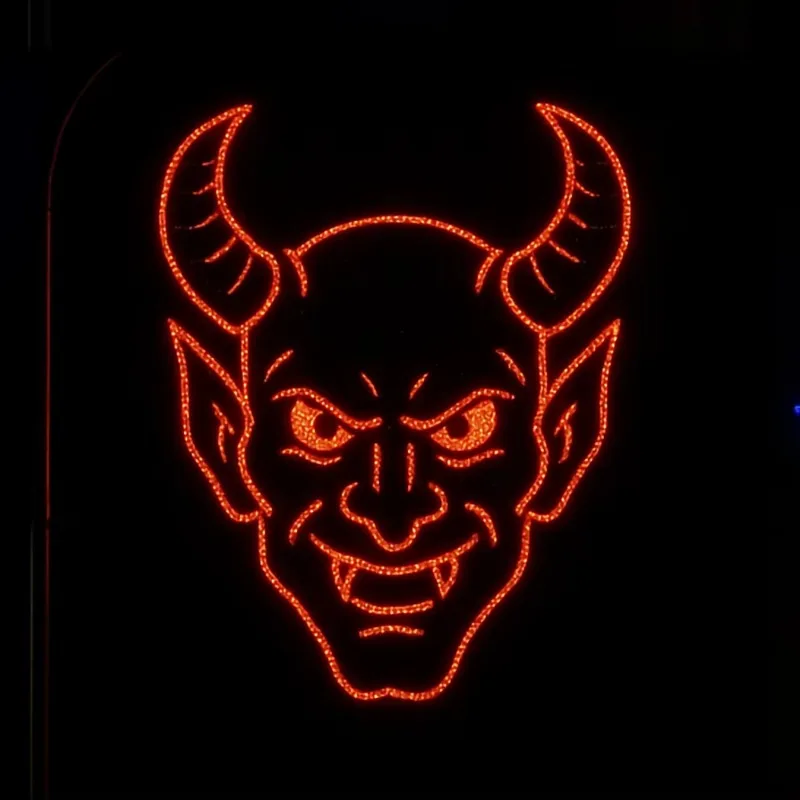 Halloween Neon Skull, Werewolf Devil Cat Haunted House Outdoor Garden Decoration