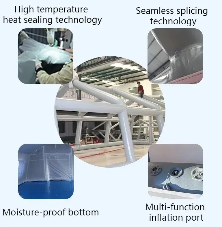 Outdoor waterdichte PVC tent noodramp opblaasbare reddingsstructuur 5-50 personen één slaapkamer vluchteling ziekenhuis