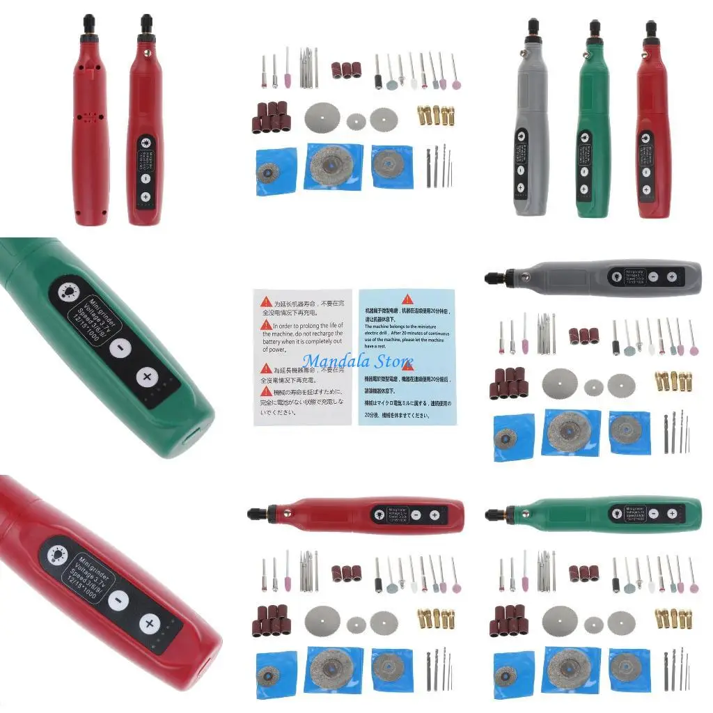 

U2JC Мини-дрель электрическая дрель для ногтей, электроинструменты 3,7 В, перезаряжаемая шлифовальная машинка для снятия лака,