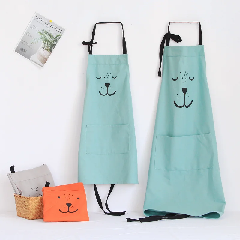 Cartoon Parent-Child Aprons  Kitchen BBQ Bib Baking Woman Childs Painting Interest Class Apron Home Cleaning Tools