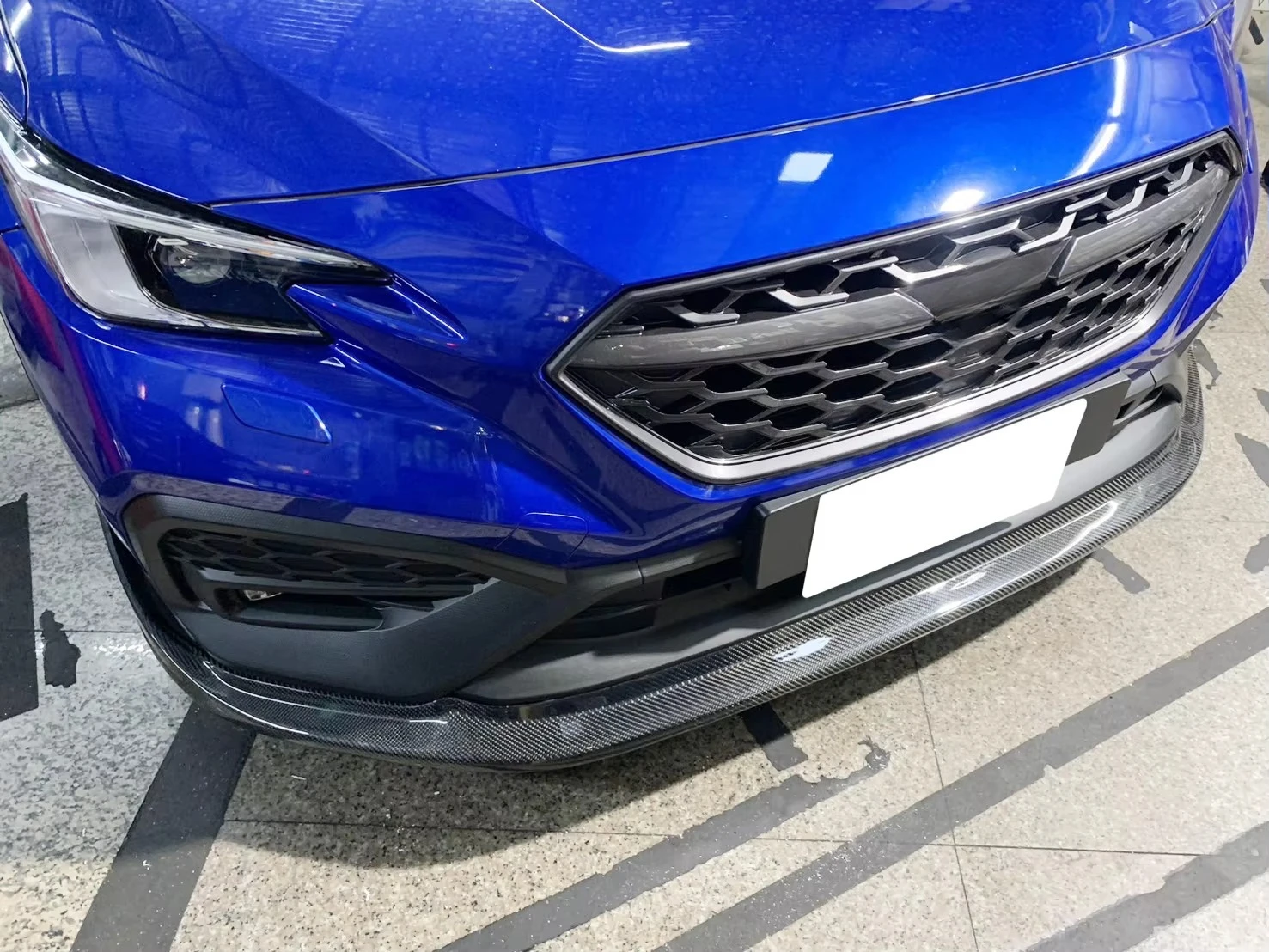 Lip Bumper Depan Serat Karbon Gaya CS, Hanya untuk WRX 2022-2024