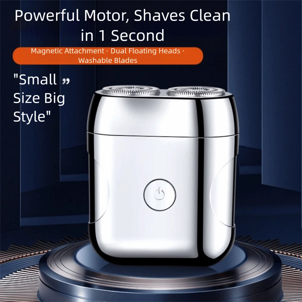 Rechargeable Ultra Clean Double Head Razor Digital Display Silent Electric Shaver Quiet Operations Washable Mini Shaving Travel