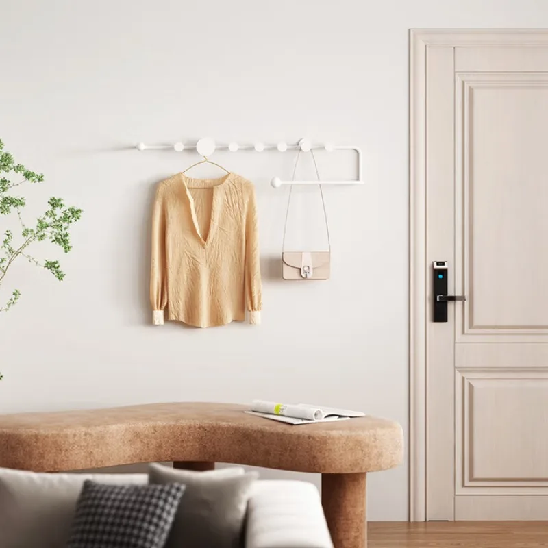 Nordic wall hanger household living room entrance bedroom small bag hanger L: 79cm H: 11cm