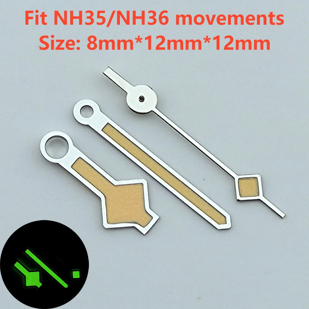 Watch hands N H35 hands N H36 hands Green luminous watch accessories Repair tools watch pointer