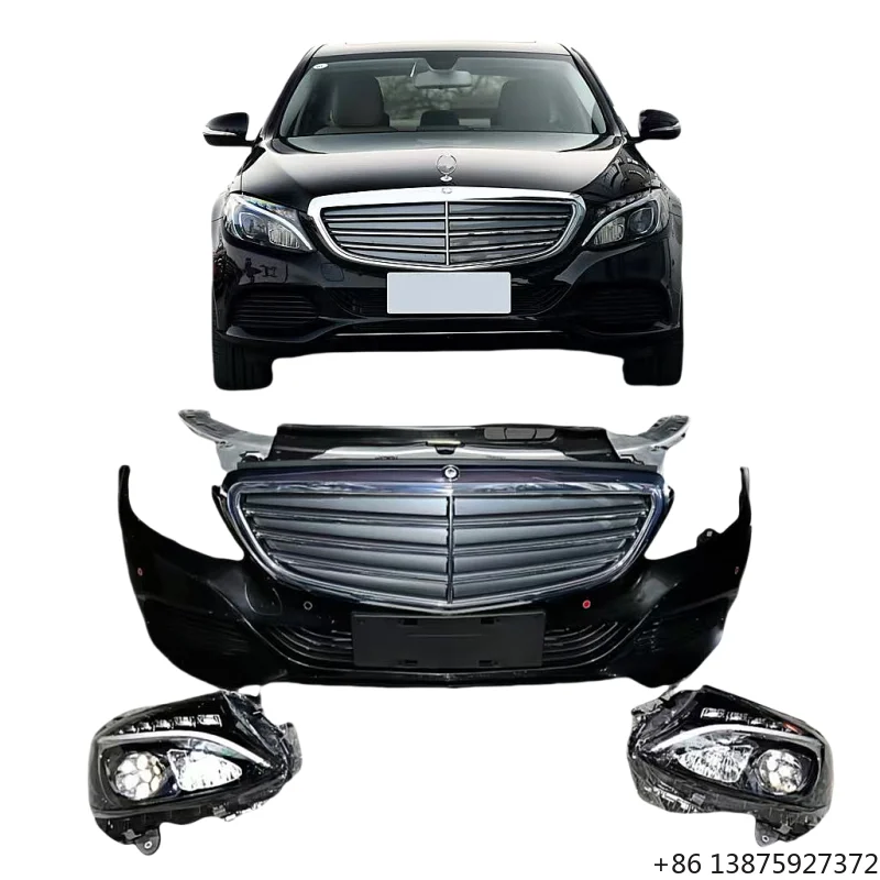 

Front Bumper Assembly for W205 Old C300 with Grille Radiator Body Kit Bumper Auto Parts
