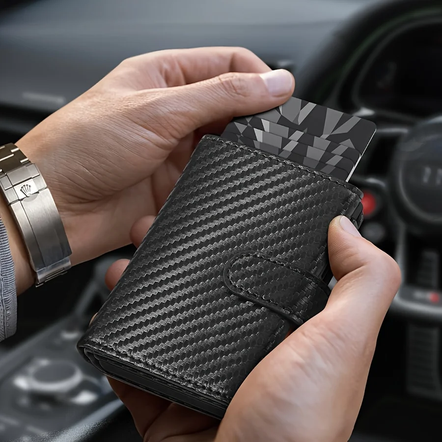 동전 케이스가 있는 남성용 지갑 RFID 보호 슬림 지갑 카드 지갑 소형 신용카드 신용카드 지갑