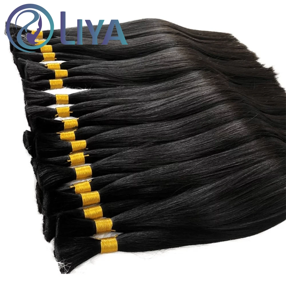 Bone Straight Bulk Hair For Braiding No Weft Hair Bulk For Braids 100% Unprocessed Human Hair Extensions Raw Indian Hair Bundle