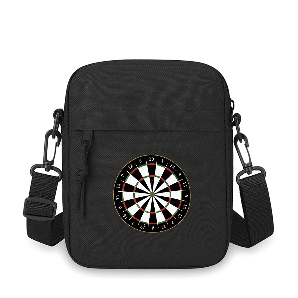 

Dartboard design,black white segments,numbers ring. Men Crossbody Bag Single Shoulder Women Cartoon Anime Film Printing Design U