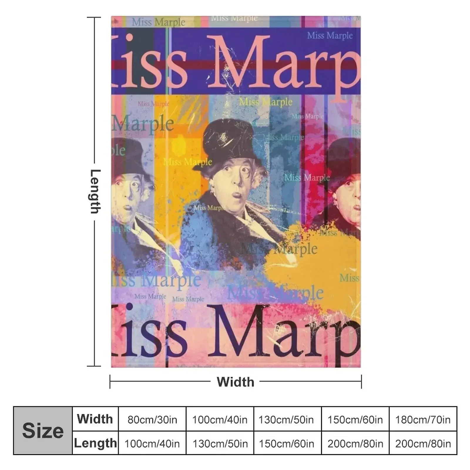Miss Marple portrait, detective from England Throw Blanket Blankets For Bed cosplay anime Blankets For Sofas Hairy Blankets