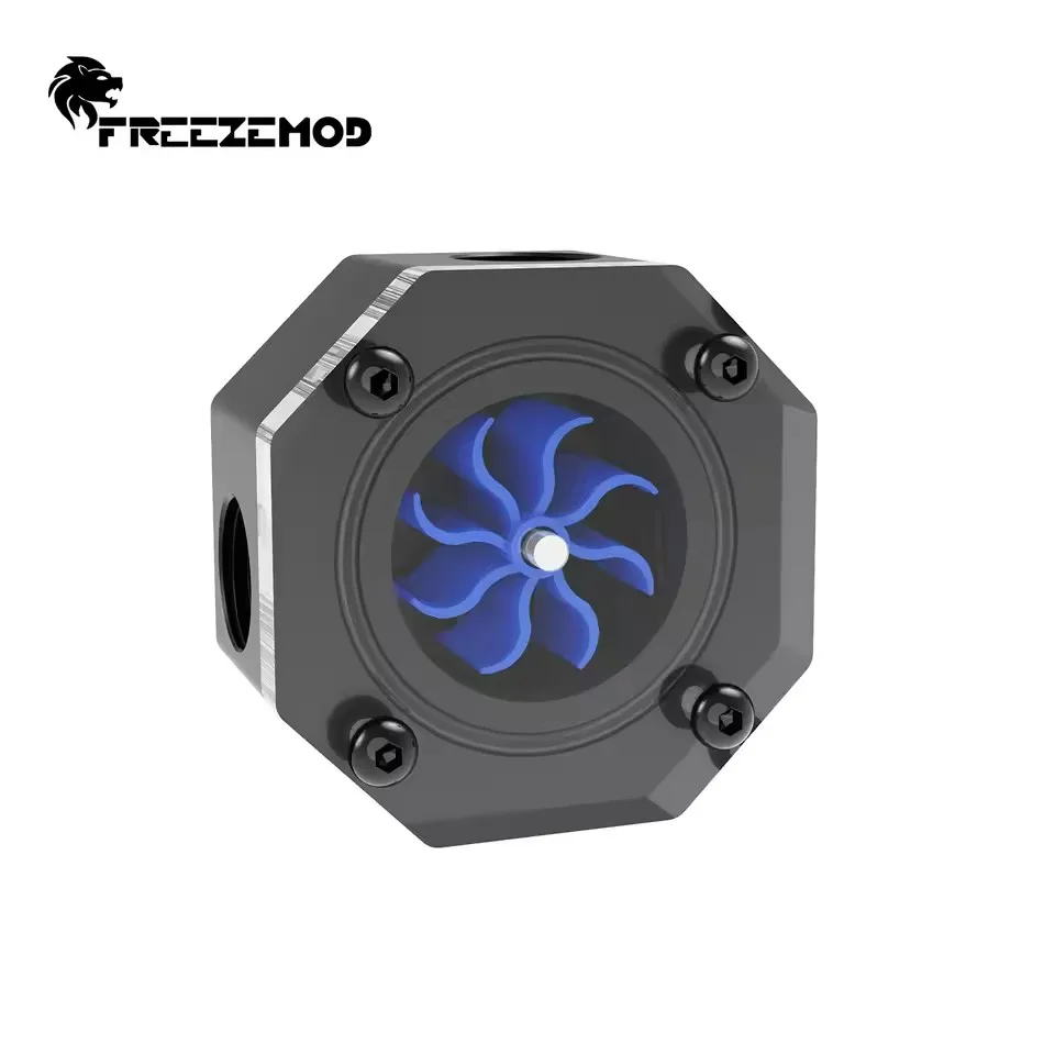 FREEZEMOD PC Water Flow Meter, Industrial Flow Sensor, Metal G1/4 Thread, 3‑Port Design