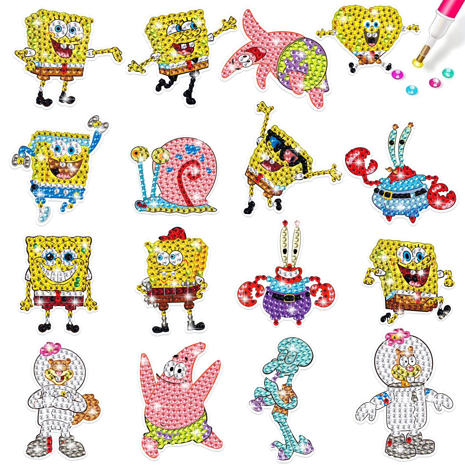 

Diamond Painting DIY Cartoon Sponge Baby Point Setting Sticker Random Stick Handicraft Make Material Cultivate Hands-on ability