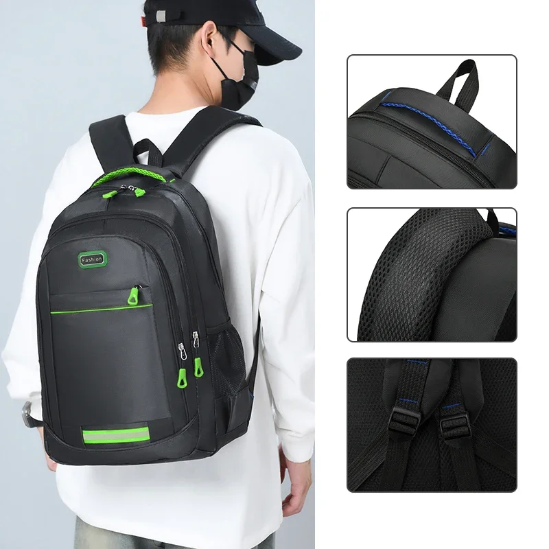 

Men's Backpacks Oxford Waterproof Backpack Business Laptop Travel Bag Travel Viral Backpack Senior High School Student Schoolbag