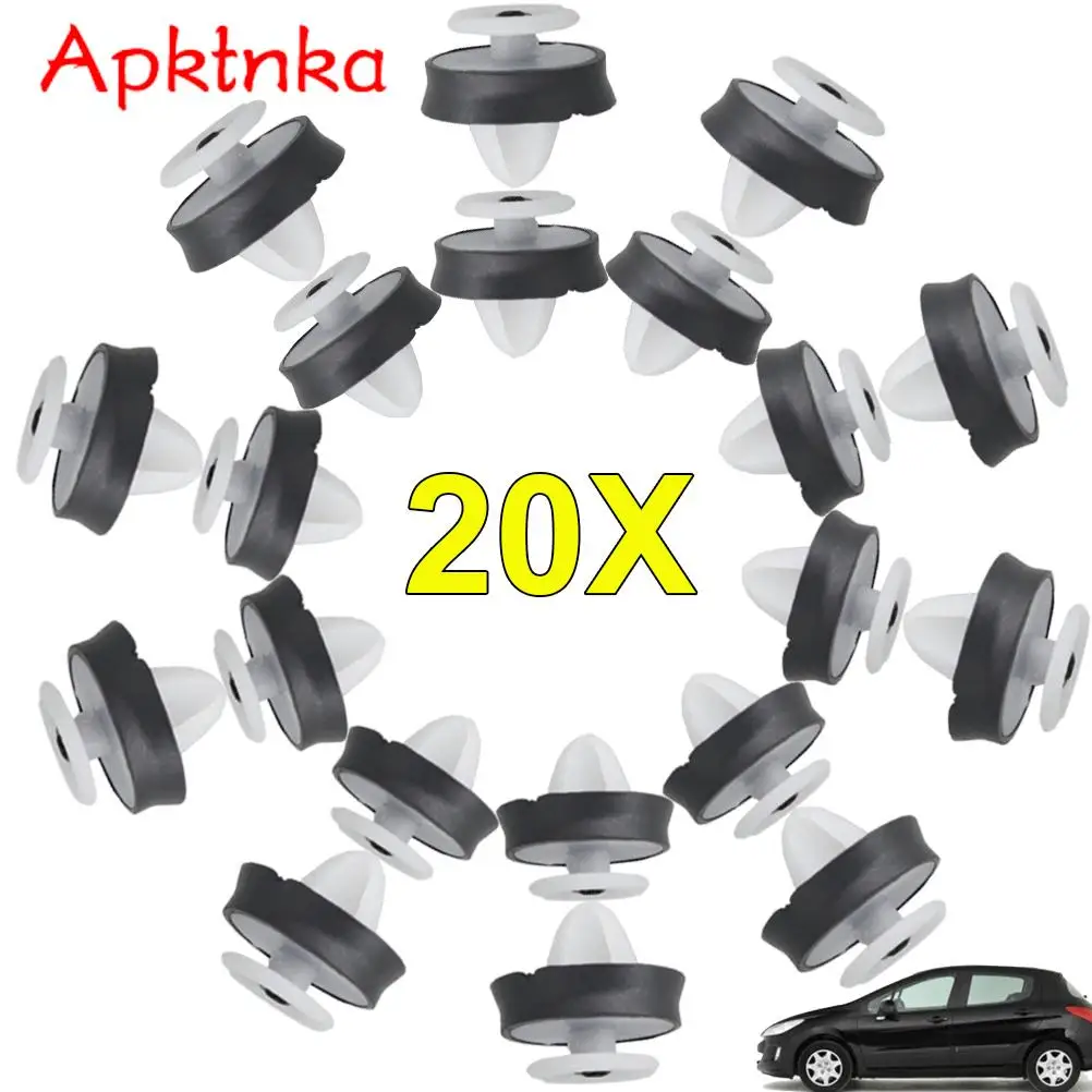 APKTNKA 20PCS Car Door Panel Card Trim Clips Mounting Headlining Retainer Fasteners  For Peugeot 306 307 308 508 3008 4008