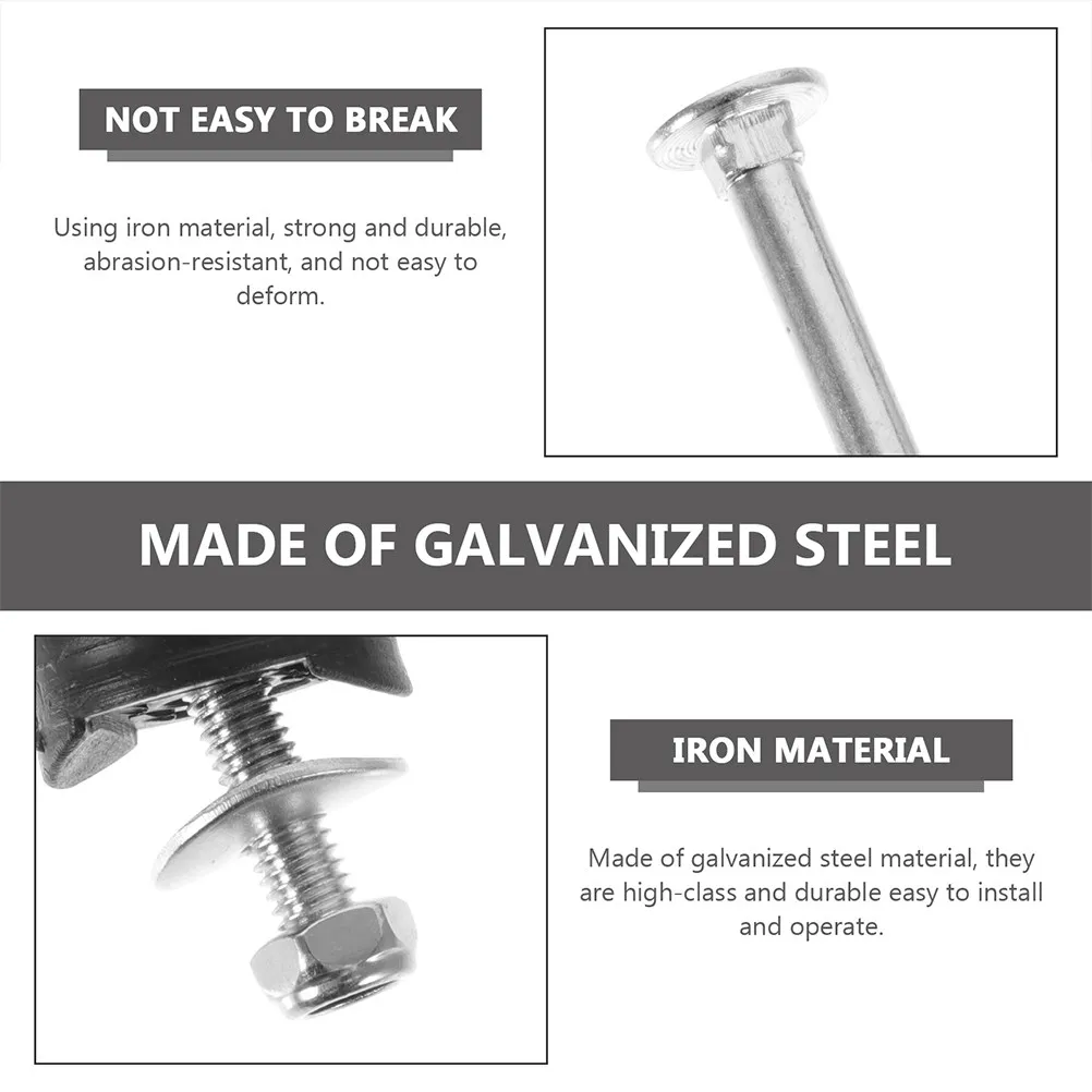 8Sets Professional Trampoline Screws Galvanized Steel Fixation Tools for Indoor Outdoor Kids Trampolines Shake Proof Safety