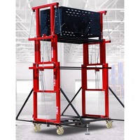 New model Upgraded Electric Scaffolding Load bearing 500KG Mobile Automatic Lifting platform Remote control Folding Decoration
