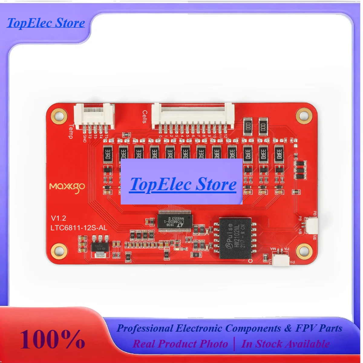 TopESMAXKGO Smart BMS Board 12S 15S 18S LTC6813 LTC6212 LTC6213 Effective Heat Dissipation For 88650 Li-ion Lithium LiFePO4 Batt
