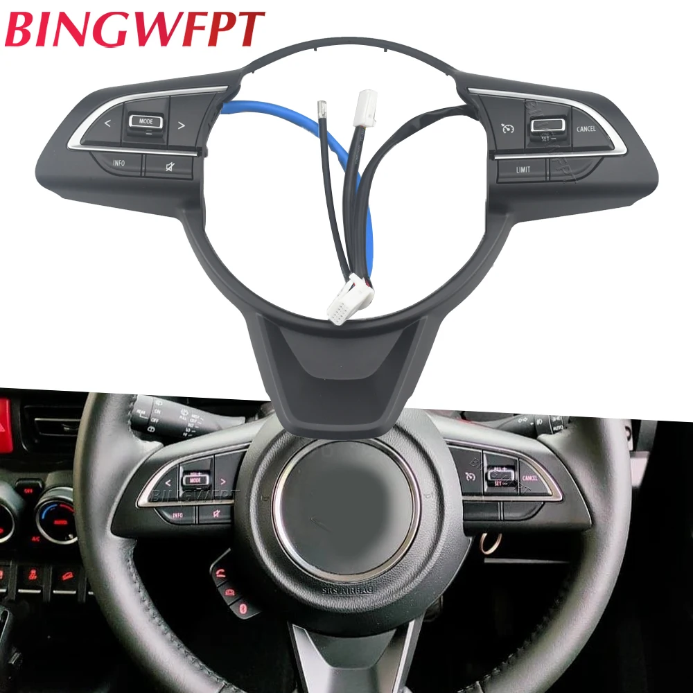 NEW For Suzuki Swifts Jiminy XL7 2019 -2023 Car Cruise Control Buttons Multi-functional Steering Wheel Music Volume Buttons