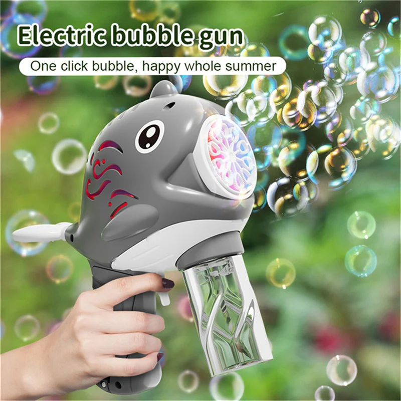 Machine à bulles de baleine jouet pour enfants à 10 trous, Machine à souffler les bulles portative entièrement automatique sans batterie ni eau à bulles
