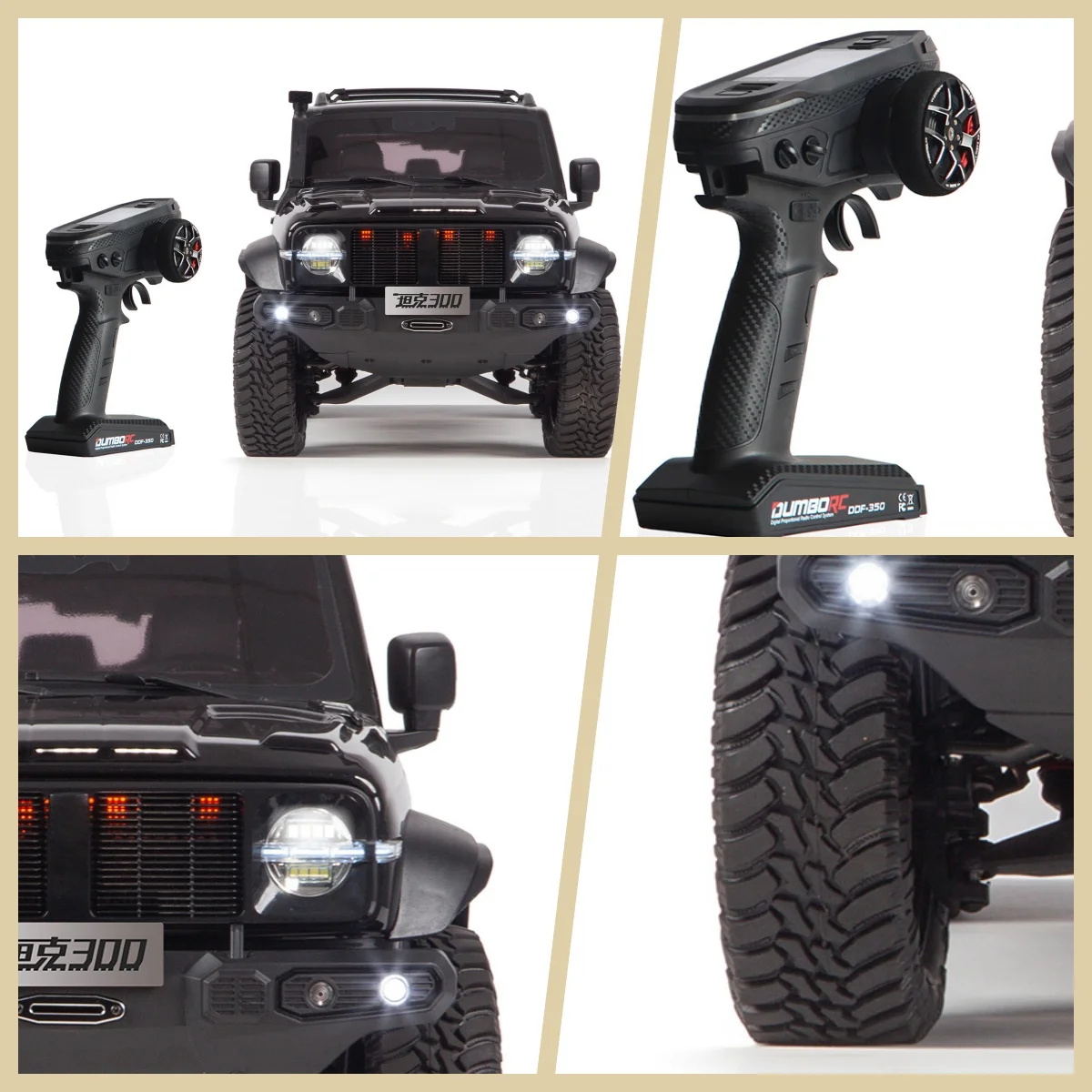 

All-Terrain 1/8 Traction Hobby Tank300 RC Rock Crawler 4WD/2WD Electric Off-Road Climbing Car Model with Axel Lock Kit​