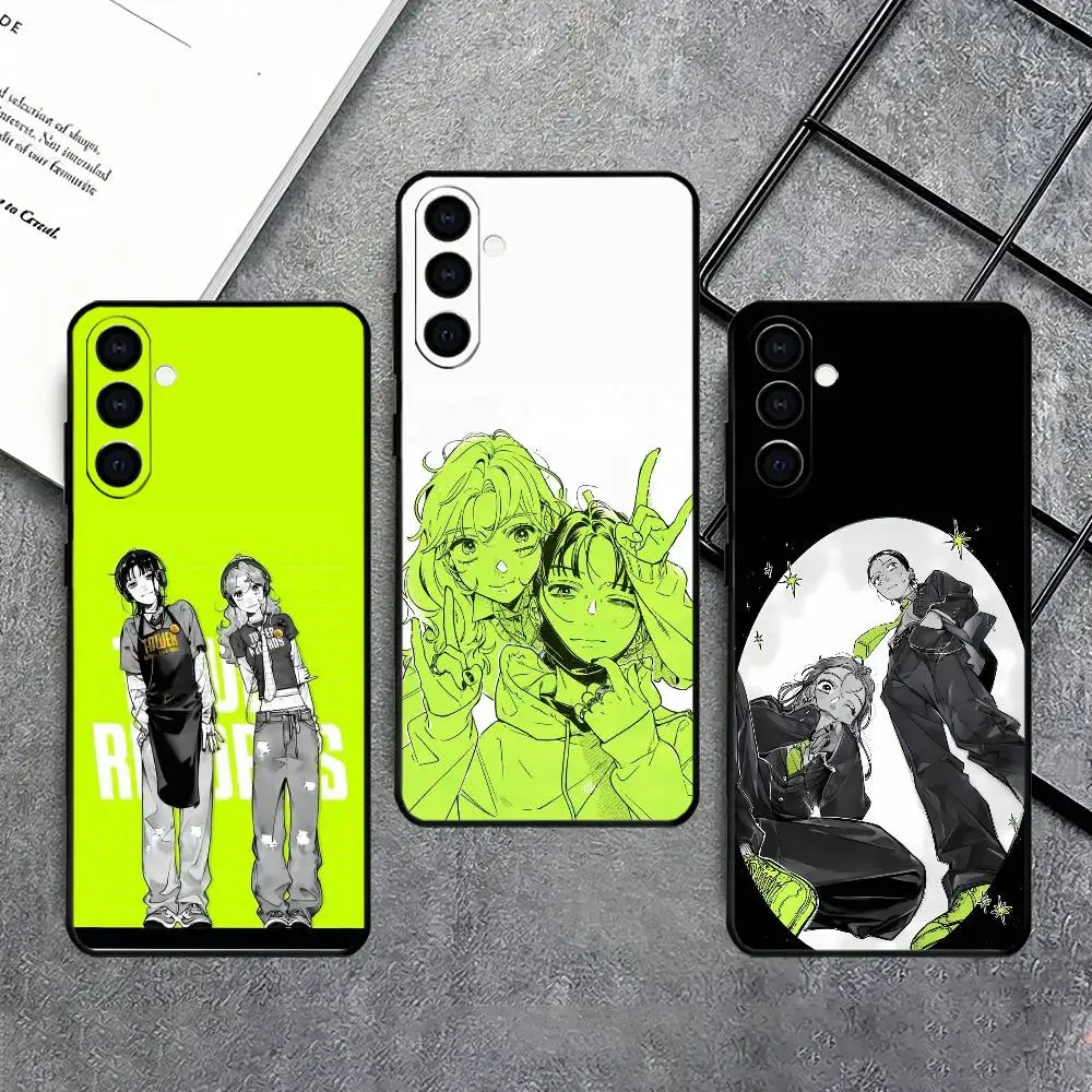 The Green Yuri Guy KiniOto Manga Phone Case Black Silicone Soft For Samsung Galaxy A73,A72,A71,A70,A53,A52,A51