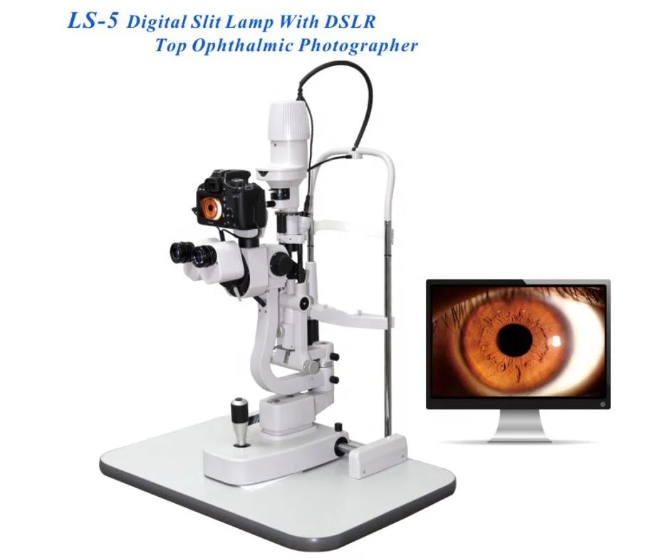 Profesional Ophthalmic Medical Instrument LS-5 LED Digital Slit Lamp Microscope 5 Steps in Optical