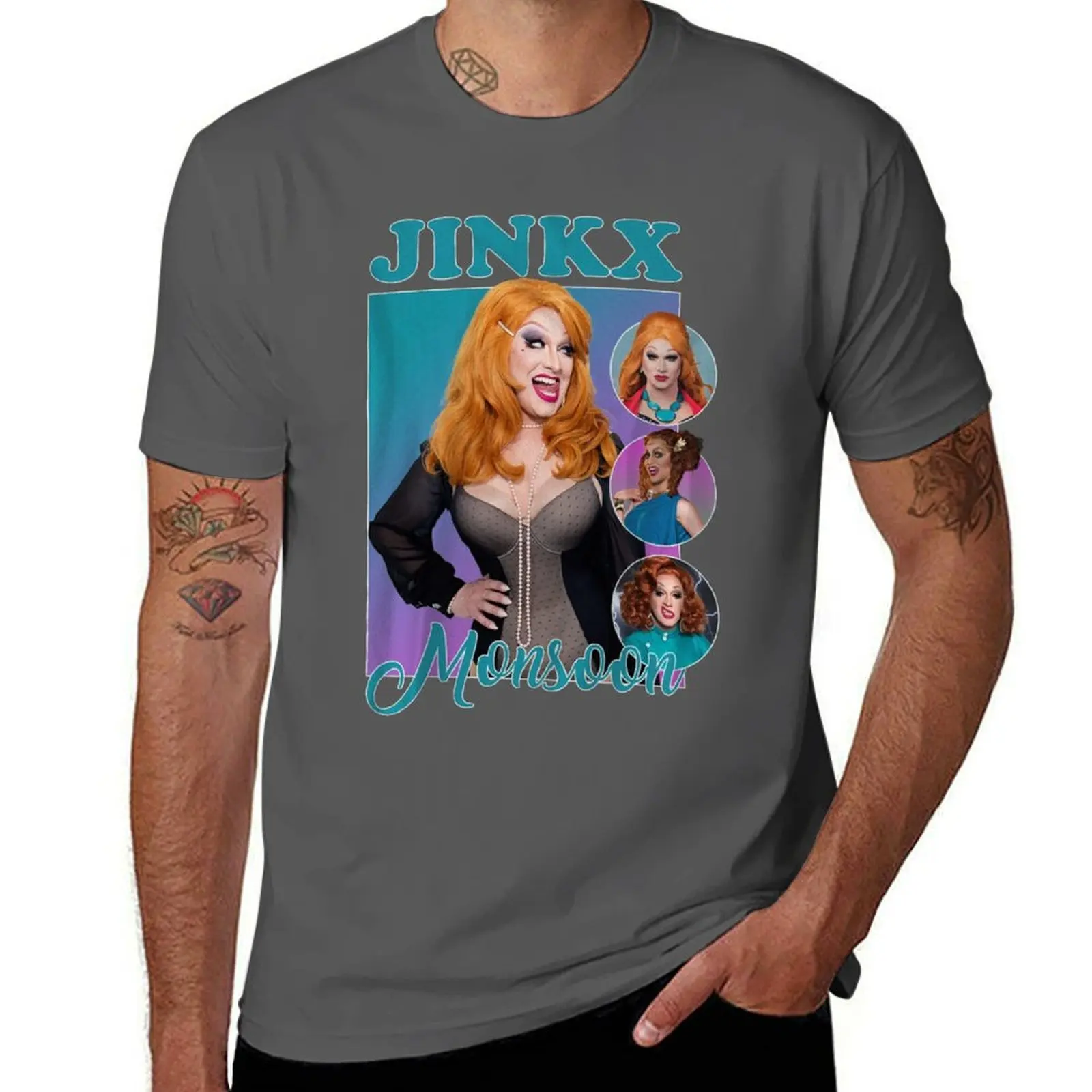 

Jinkx monsoon movie T-Shirt Active Sports Short Sleeve Cotton Shirt