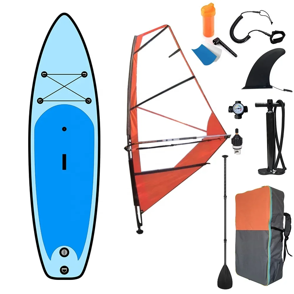 BSCI / EN Wholesale paddle board surf inflatable surfboard windsurf sail isup sup board