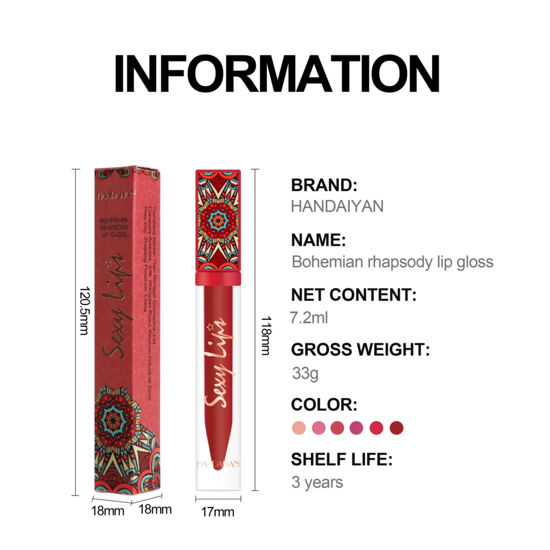 6 Colors Waterproof Matte Liquid Lipstick Velvet Clay Texture Bohemian Style Earth Tones Non-Stick Lasting Lip Gloss Makeup