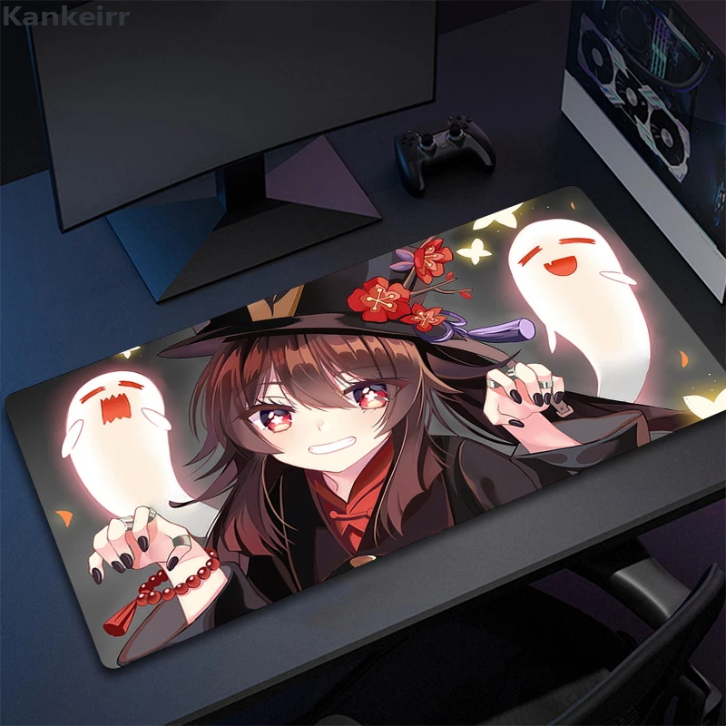 Anime Genshin Impact Hu Tao Mouse Pad Large Gaming Mousepad Rubber Mat Deskmat Pc Accessories Desk Protector Gamer Keyboard Pads