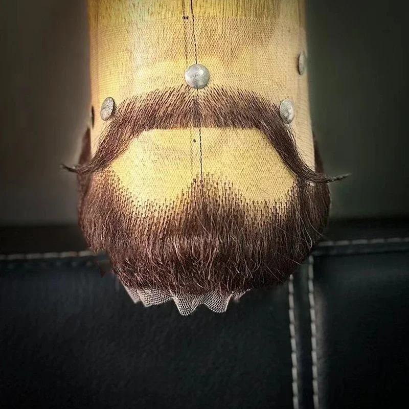 op maat gemaakte handgemaakte anime cosplay accessoires baard bruine snorhaar snor set film partij cosplay prop op maat gemaakt