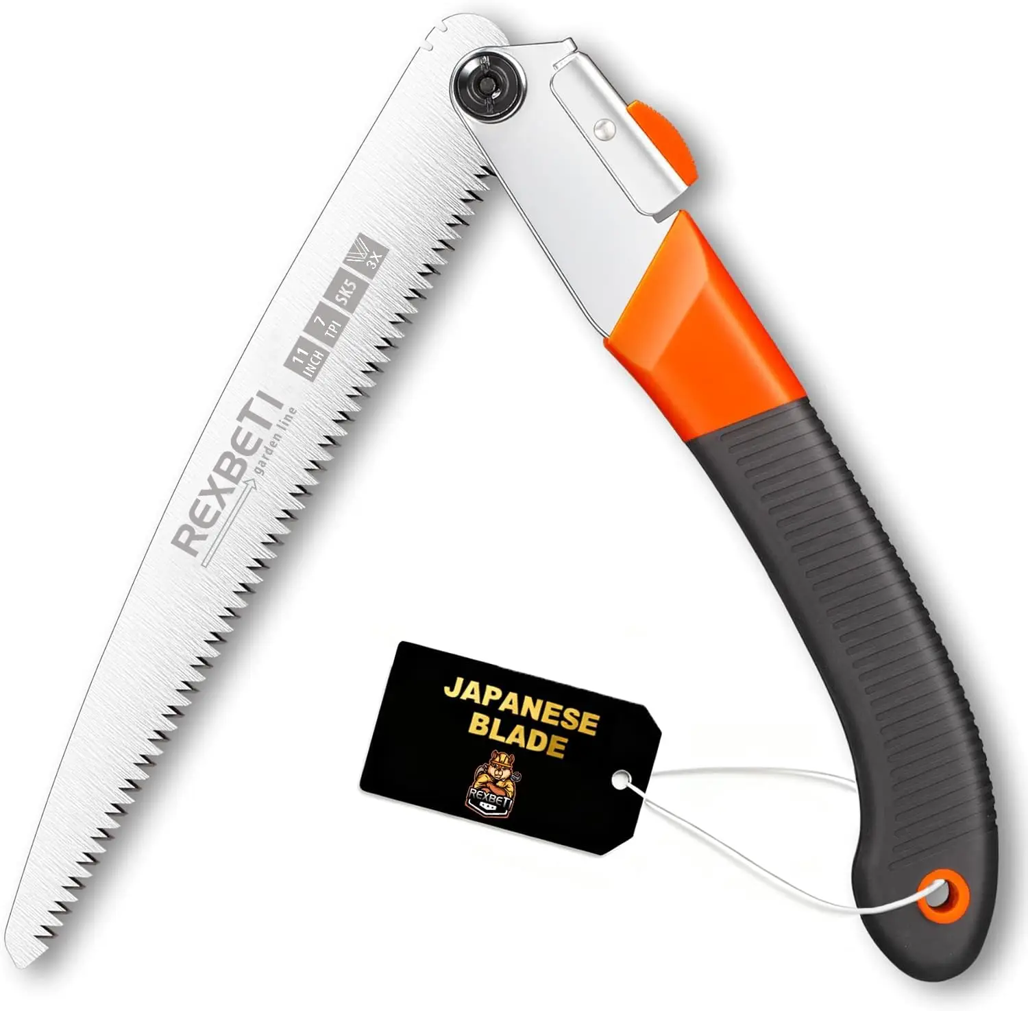 

Heavy Duty 11-Inch Folding Saw for Wood Camping, Dry Wood Pruning with Hard Teeth, SK-5 Steel Blade, Ideal Gifts