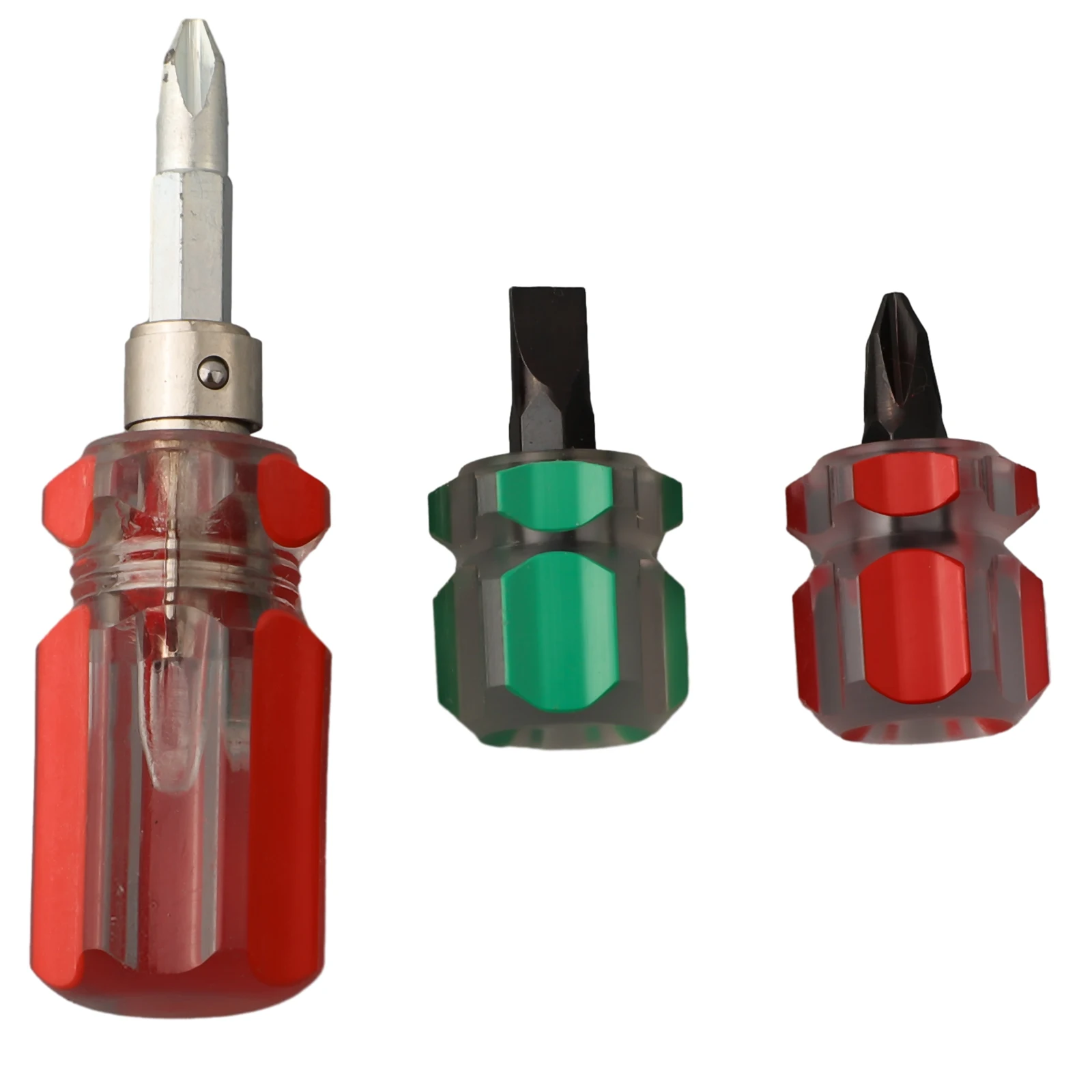 3Pcs Short Screwdriver Flat Head /Cross-Head/2-in-1 Interchangeable Screwdriver For Repairing Sewing Machines Hand Tools
