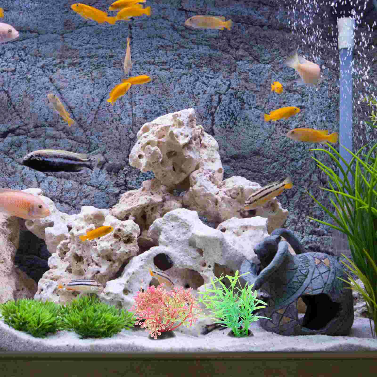 20 Pcs Fish Tank Landscaping Water Plants Decorative Grass Artificial Plastic Aquarium Supplies Adornment Succulents