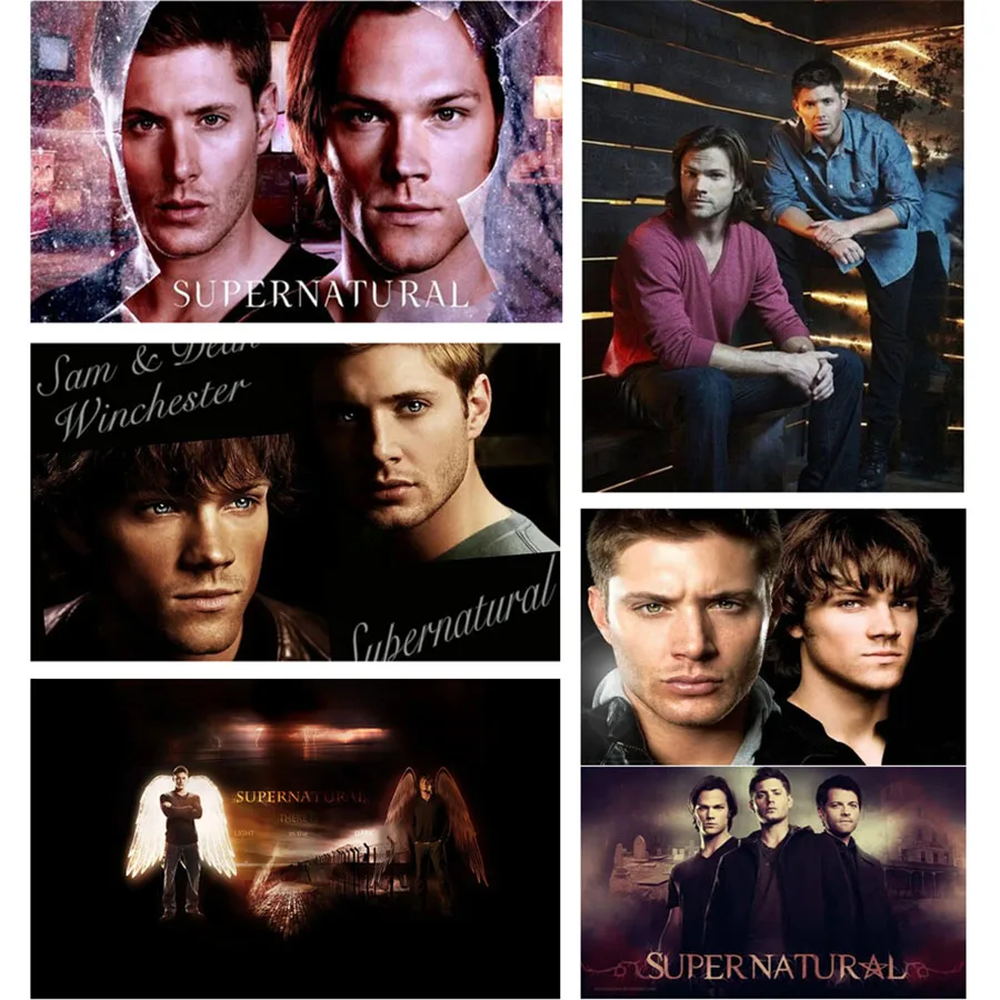 Supernatural  American TV Show Diamond Painting 5D DIY Full Round Square Diamond Mosaic Embroidery Cross Stitch Kits Home Decor