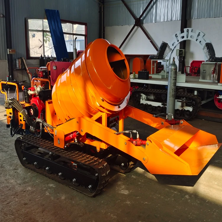 YG Mini Mobile Portable Cement Concrete Mixer Small Hydraulic Shovel Loader Hand-held/stand-driven Crawler Concrete Mixer