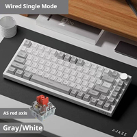 AJAZZ AK820 Wired Mechanical Keyboard with Hot-Swappable Switches, Similar to HP Switches Backlit in White