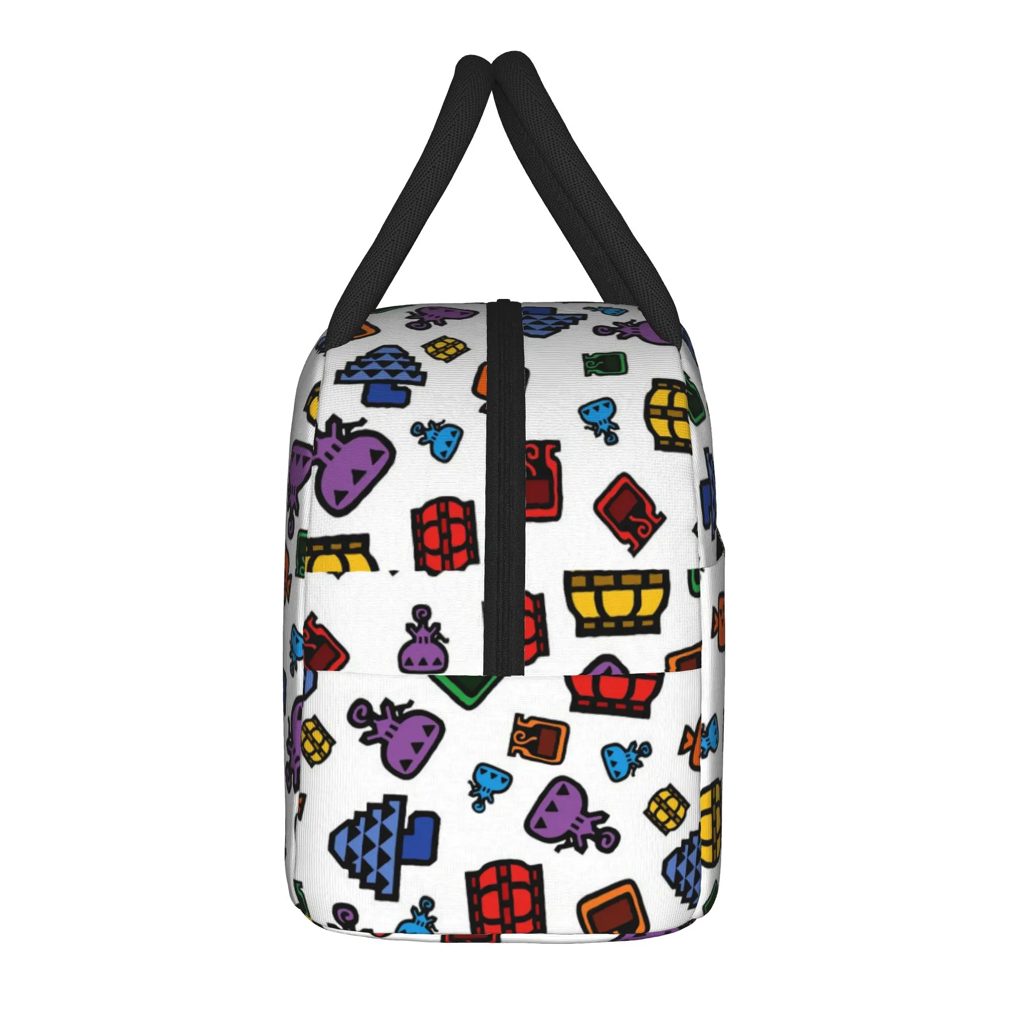 Monster Hunter Insulated Lunch Bags Thermal Bag Lunch Container Kanji Wyvern Dragon MHW Large Tote Lunch Box Food Storage Bags