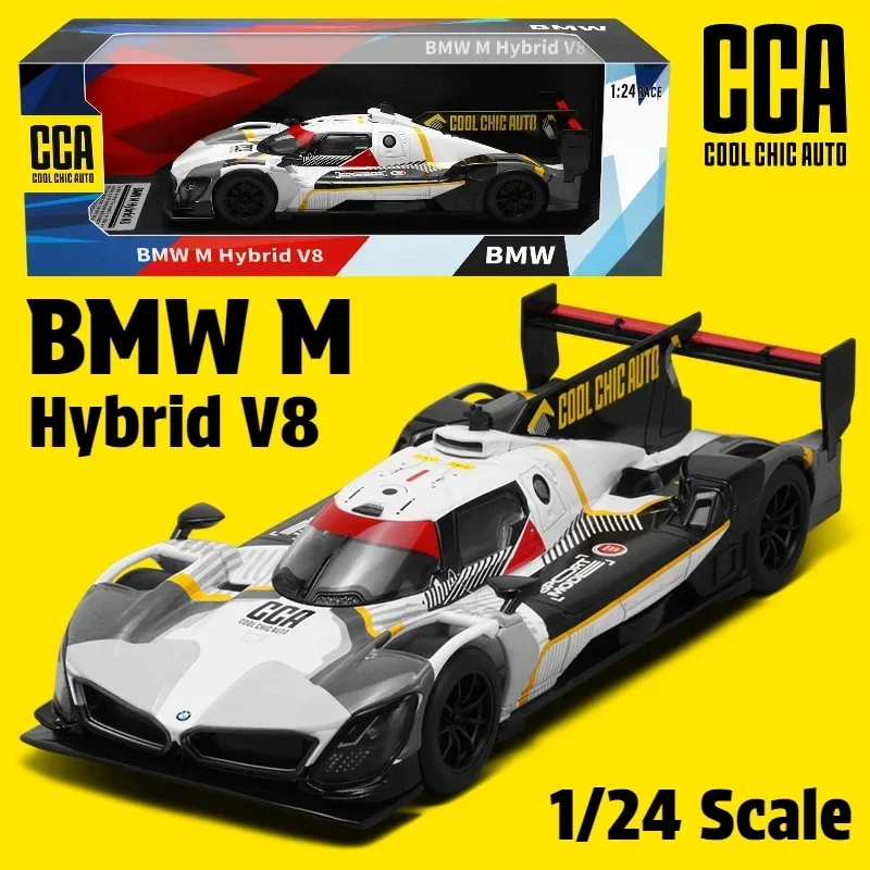 1/24 BMW M Hybrid V8 LMDh Motorsport Rally Racing CCA Diecast Metal Toy Car Miniature Vehicle Model Collection Gift Children Boy