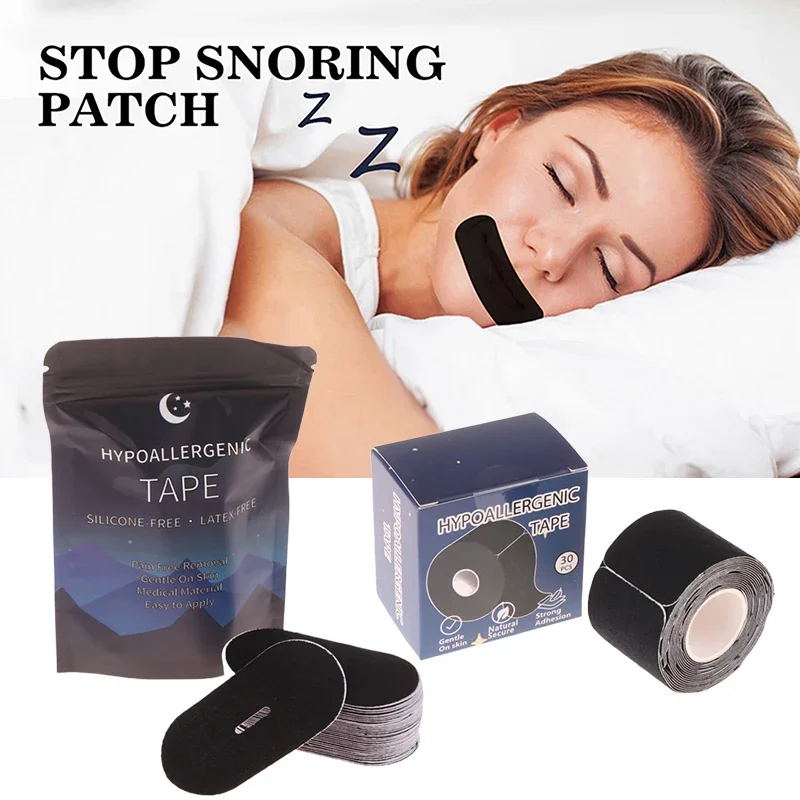 

30 Patches Anti Snoring Mouth Tape Breath Nasal Strips Aid Stop Snoring Nose Patch Good Sleeping Promote Nose Breathing Sticker