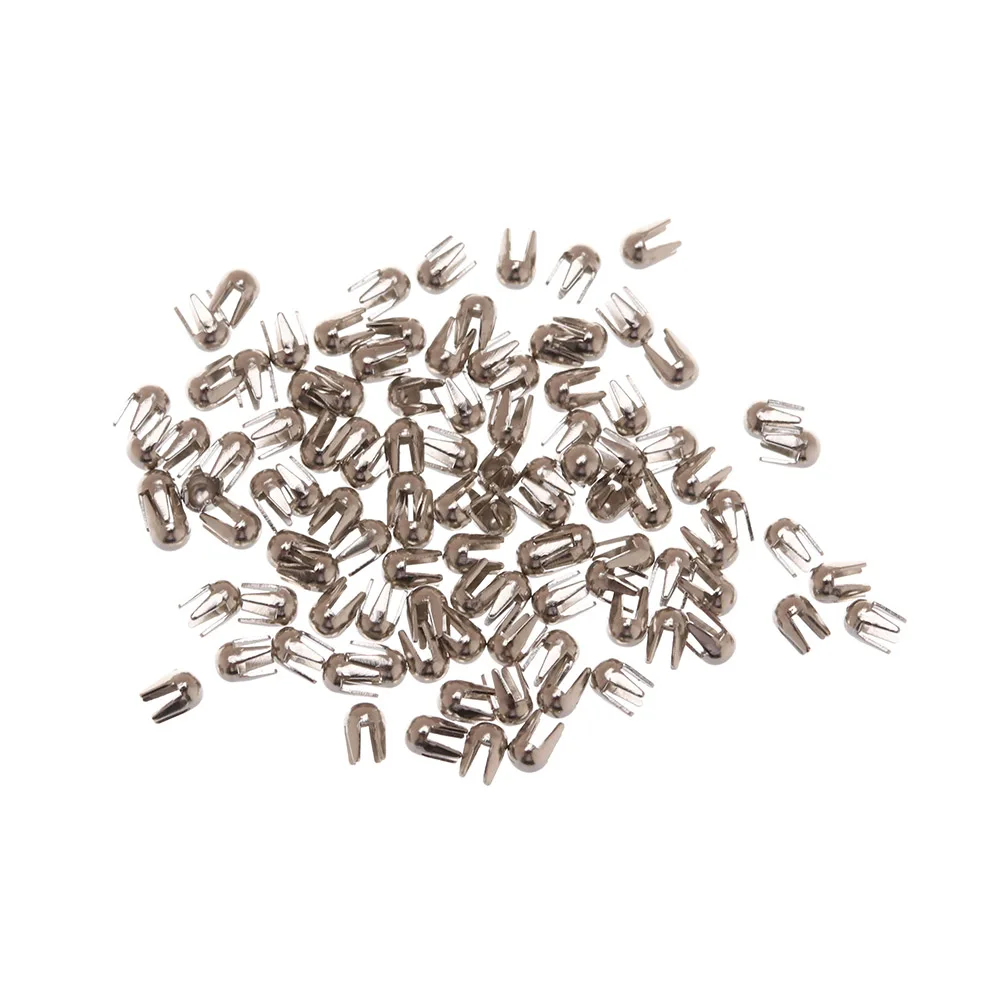 100Pcs Metal Doll Buttons Claw Nail Buckle Round Bead Rivet Super Small Mini Buckles DIY Doll Clothes Bags Decor Doll Accessorie
