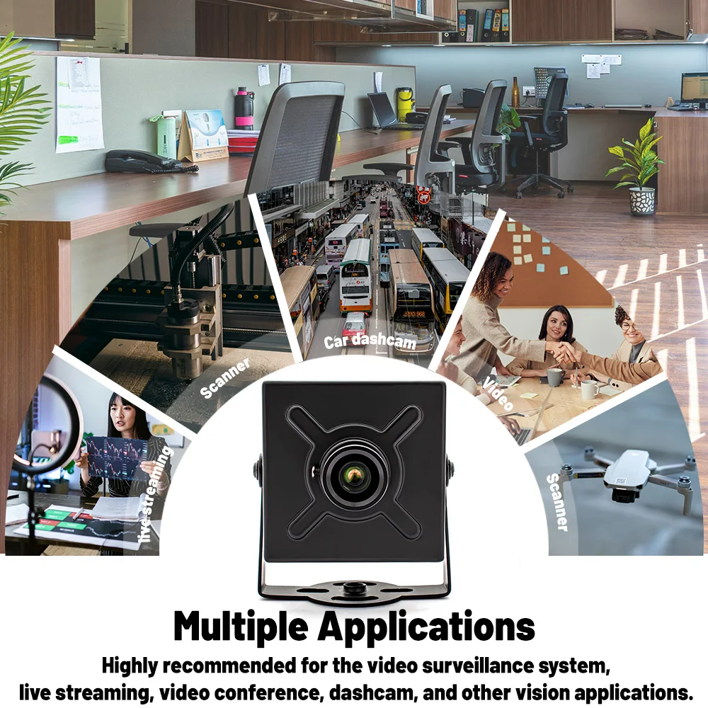 120FPS 2.3MP Global Shutter USB3.0 Camera AR0234 Industrial Machine Vision Webcam No Distortion M12 Lens Metal Case Plug & Play