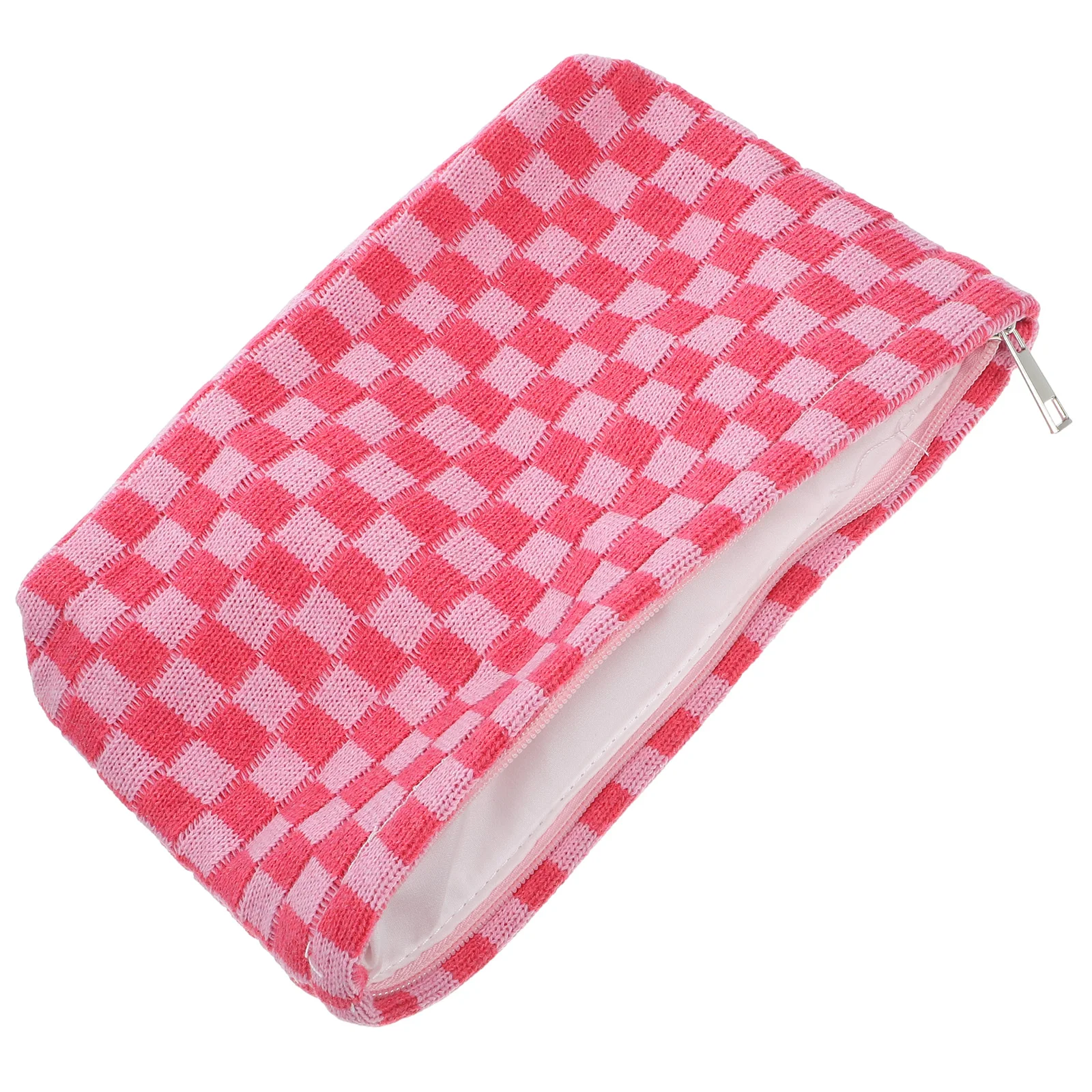 

Large Capacity Makeup Bag Travel Pouch Blue White Portable Toiletry Bag for Women Zipper Closure