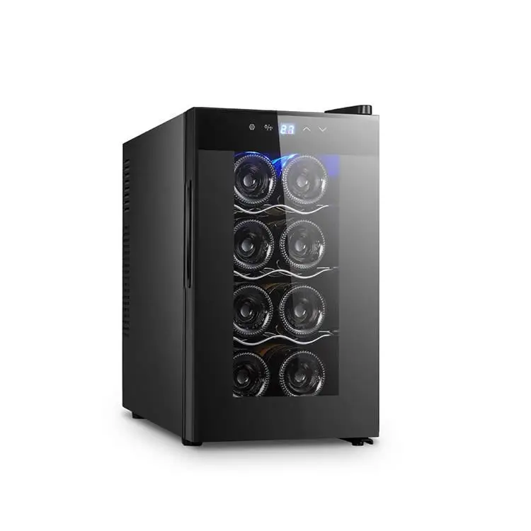 

8 Bottle Wine Cooler for Car, Free Silent Refrigerator with Digital Control, 46-66°F Constant Temperature