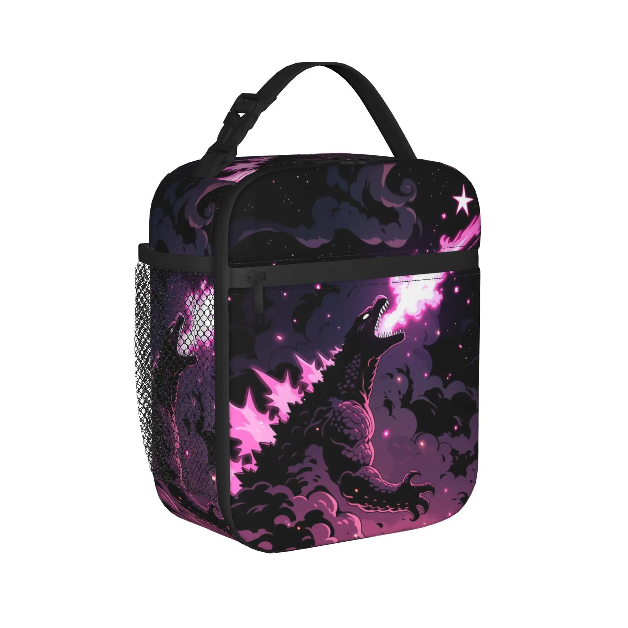 Monster G-Godzillas Thermal Insulated Lunch Bag for Work  Portable Bento Box Cooler Thermal Lunch Box
