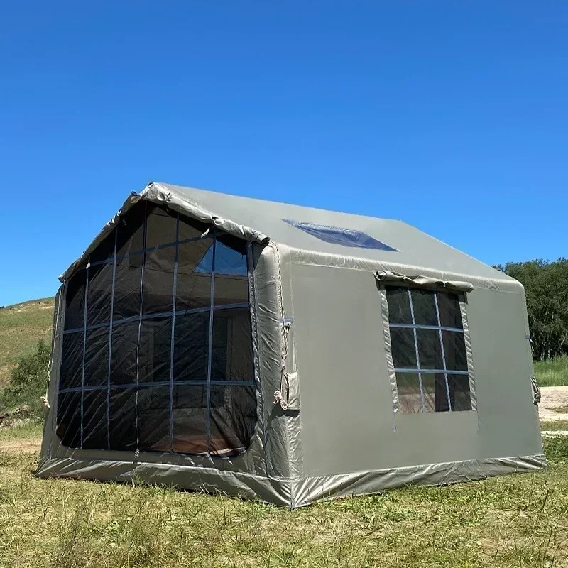 Casa di campagna Tende da campeggio gonfiabili per 10 persone Pieghevole automatico Campo da pesca per famiglie Grande capanna impermeabile per